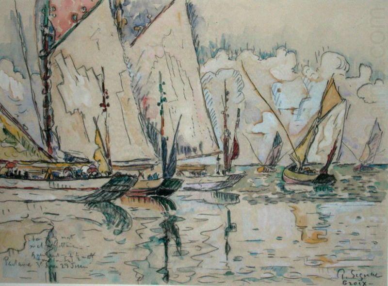 Departure of Three-Masted Boats at Croix-de-Vie, Paul Signac